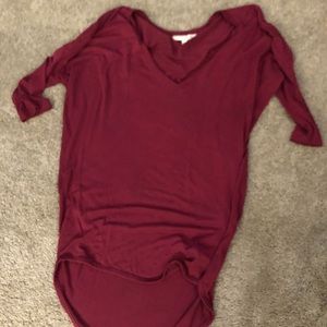 Burgundy Express one eleven tunic